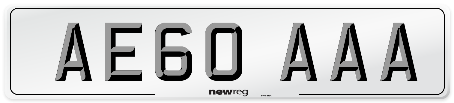 AE60 AAA Number Plate from New Reg